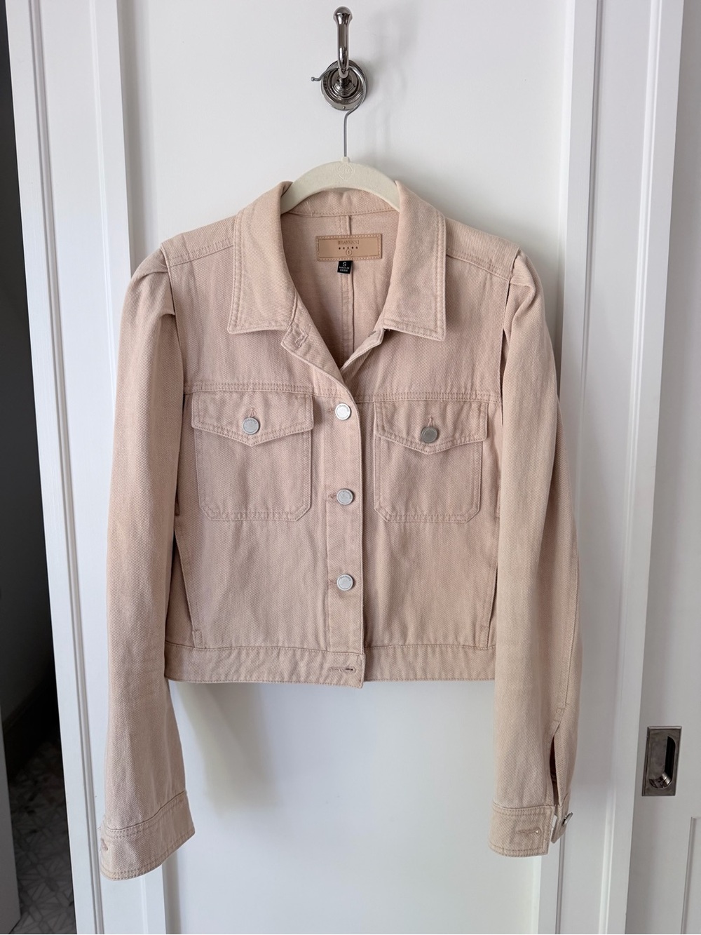 Blank NYC beige Women's Beige Denim Jacket small